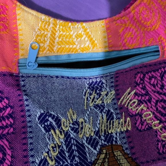 Bright colorful cloth purse. W239 - Picture 5 of 5